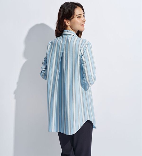 BELLUNA（ベルーナ）の「＜ＳＯＬＯＴＥＸ（Ｒ）＞ストレッチビッグシャツ（シャツ）」｜詳細画像