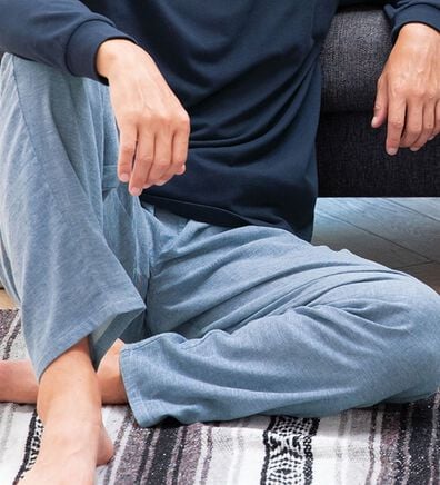 「のびやかガーゼパンツ（メンズルームウェア）」