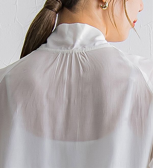 Pierrot（ピエロ）の「選べる柄２ｗａｙリボンブラウス（ブラウス）」｜詳細画像