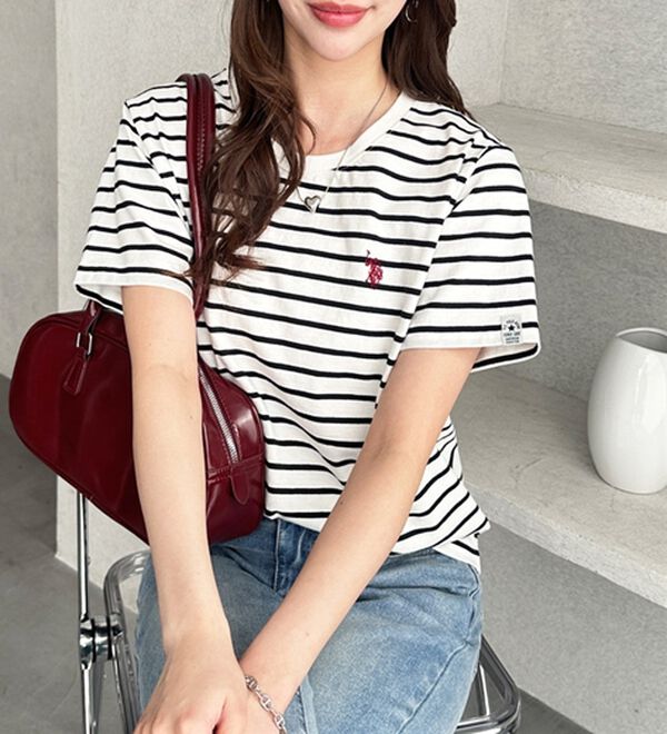 GeeRA（ジーラ）の「【ＵＳ．ＰＯＬＯ．ＡＳＳＮ】接触冷感ワンポイント刺繍Ｔシャツ（Tシャツ）」｜詳細画像