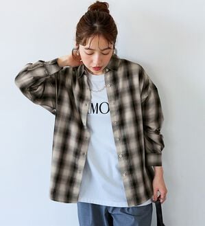 BELLUNA（ベルーナ）の「サラッと軽い！チェック柄シャツ（シャツ）」｜詳細画像