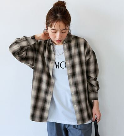 BELLUNA（ベルーナ）の「サラッと軽い！チェック柄シャツ（シャツ）」