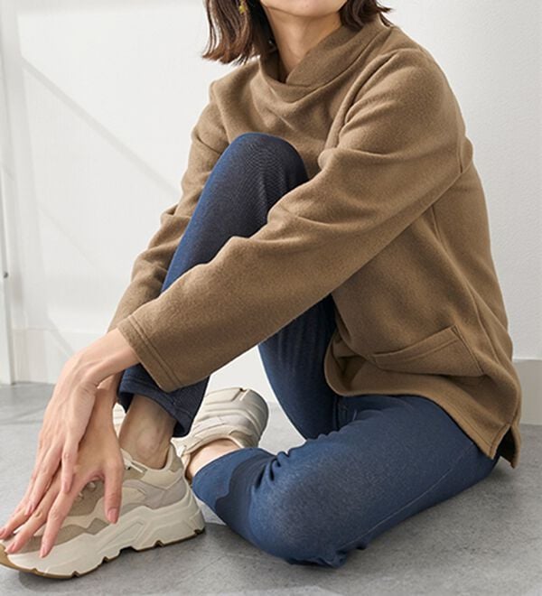 BELLUNA（ベルーナ）の「まるではく毛布！静電防止付裏ファーレギンス（スパッツ・レギンス）」｜詳細画像