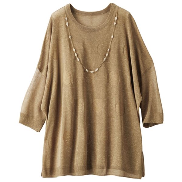 ルフラン（ルフラン）の「麻入りドットジャカードニット（ニット・セーター）」｜詳細画像