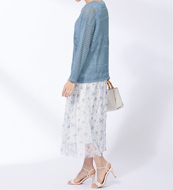 BELLUNA（ベルーナ）の「透かし編ニットカーディガン（ニットカーディガン）」｜詳細画像