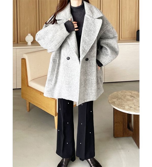 GeeRA（ジーラ）の「【YOUING.】パールデザインフレアーパンツ（フルレングスパンツ）」｜詳細画像