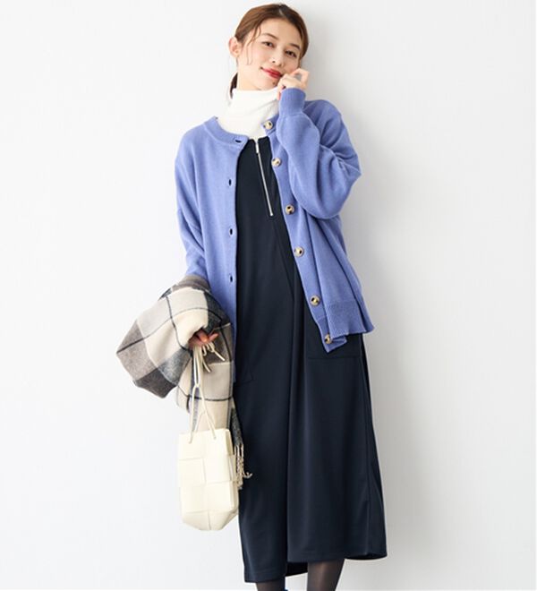 Viola e Viola（ヴィオラ エ ヴィオラ）の「なめらかポンチ　Iラインジャンスカ（ジャンパースカート）」｜詳細画像