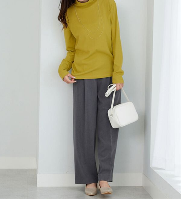 BELLUNA（ベルーナ）の「素肌想いの綿１００％シアープルオーバー（カットソー）」｜詳細画像