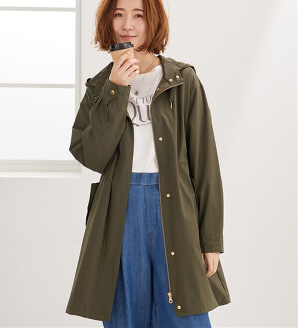 BELLUNA（ベルーナ）の「【新色追加】防風＆はっ水加工マウンテンパーカー（ハーフコート）」｜ダークカーキ