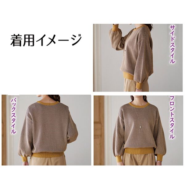 BELLUNA（ベルーナ）の「ジャカード素材パフスリーブプルオーバー（ニット・セーター）」｜詳細画像