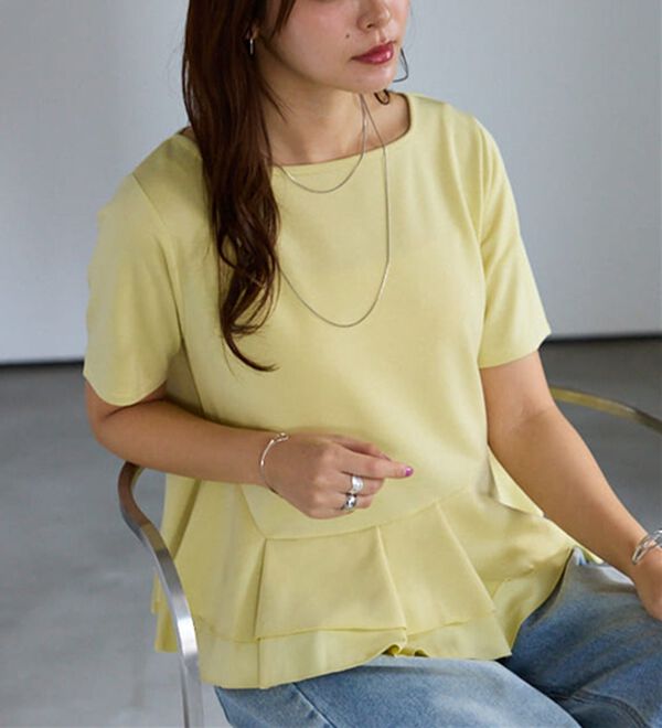 alotta（アロッタ）の「スクエアネックティアードトップス（カットソー）」｜詳細画像