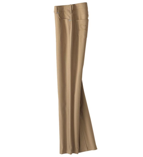 BELLUNA（ベルーナ）の「蓄熱中わたで暖か！すっきり細見えパンツ（フルレングスパンツ）」｜ベージュ