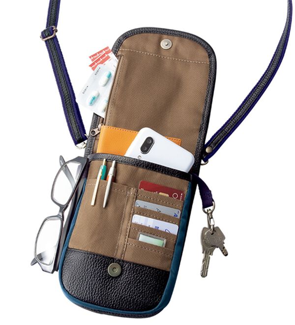 「＜日本製＞印伝使い馬革備忘録ポーチ（その他メンズファッション小物）」｜詳細画像