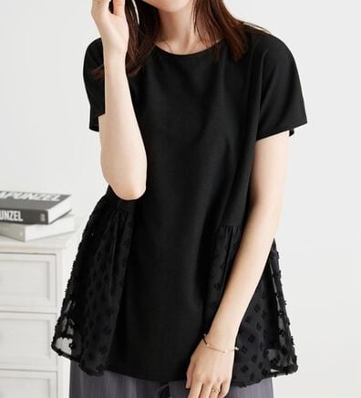 BELLUNA（ベルーナ）の「サイドシアードット切替チュニック（チュニック）」