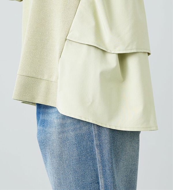 BELLUNA（ベルーナ）の「ラメ調バックフレアー切替プルオーバー（カットソー）」｜詳細画像