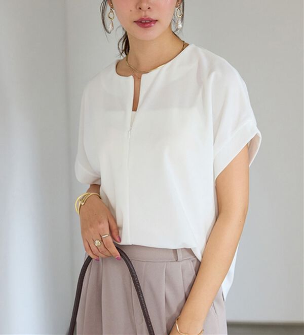 alotta（アロッタ）の「ジップ使いセットアップ（ブラウススーツ）」｜詳細画像