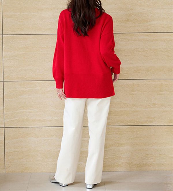 RANAN（ラナン）の「裏起毛美脚シルエットピンタックワイドパンツ（フルレングスパンツ）」｜詳細画像