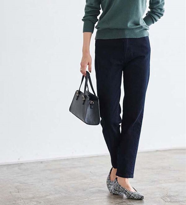 Pierrot（ピエロ）の「【Ｍ～３Ｌ】ストレッチスリムテーパードデニムパンツ（フルレングスパンツ）」｜詳細画像