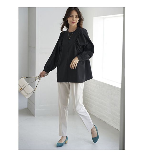 BELLUNA（ベルーナ）の「錯覚華奢見せ！ふわりブラウス（ブラウス）」｜詳細画像