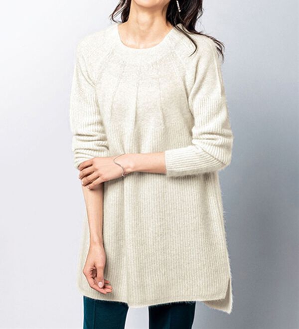 VINNO（ヴィノ）の「フォックスウール混・ラメニットチュニック（チュニック）」｜詳細画像