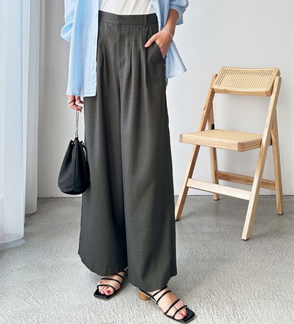 GeeRA（ジーラ）の「３タックワイドパンツ（フルレングスパンツ）」｜詳細画像