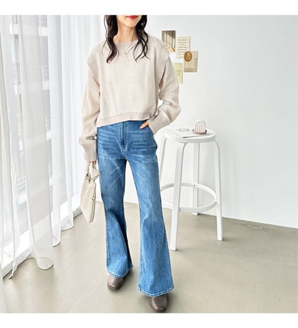 GeeRA（ジーラ）の「レイヤード２点セットワンピース（ニットワンピース）」｜詳細画像