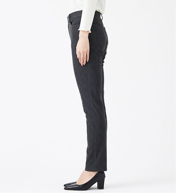 BELLUNA（ベルーナ）の「ウエストらくらく！ふっくら裏起毛ストレッチパンツ（フルレングスパンツ）」｜詳細画像