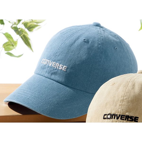 「深めが嬉しい！ブランドすっぽりキャップ（メンズ帽子）」｜コンバースブルー