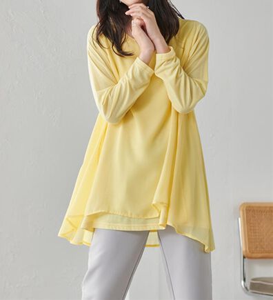 RANAN（ラナン）の「異素材切替フレアーチュニック（チュニック）」