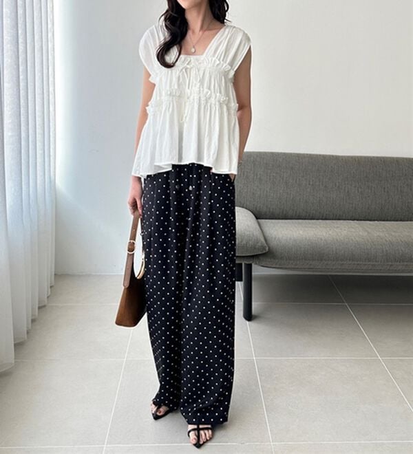 GeeRA（ジーラ）の「【体型カバー】上品なのにラクちんワイドパンツ（フルレングスパンツ）」｜詳細画像