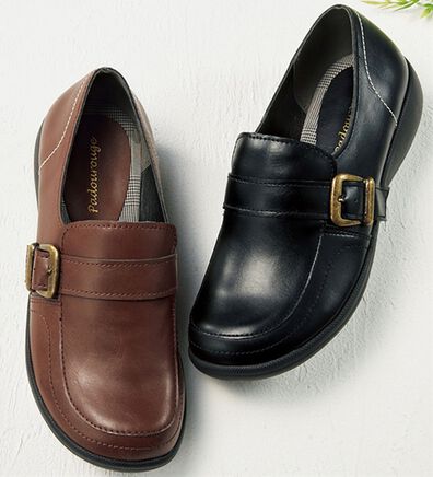 BELLUNA（ベルーナ）の「牛革ベルトデザインスリッポン（スリッポン）」