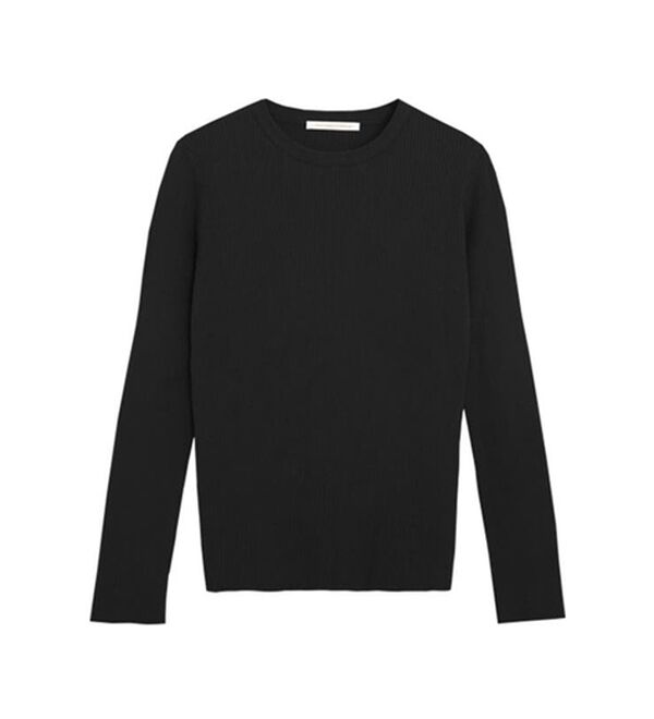 Pierrot（ピエロ）の「【選べるネック】袖ボタンリブニット（ニット・セーター）」｜詳細画像