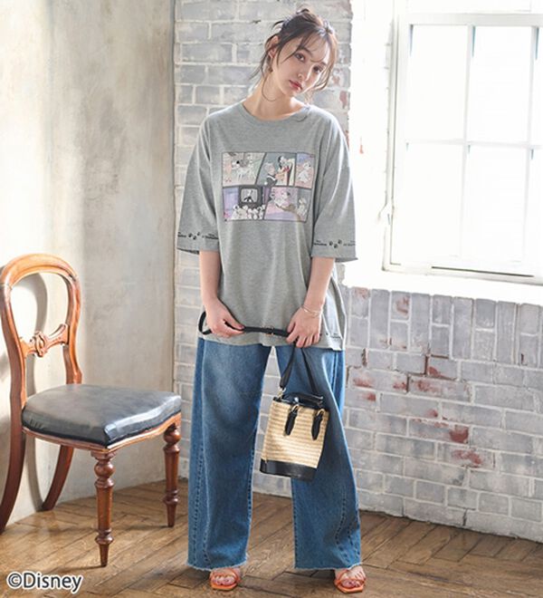 「＜Ｄｉｓｎｅｙ＞ディズニー映画ＰＨＯＴＯ風Ｔシャツ（チュニック）」｜詳細画像