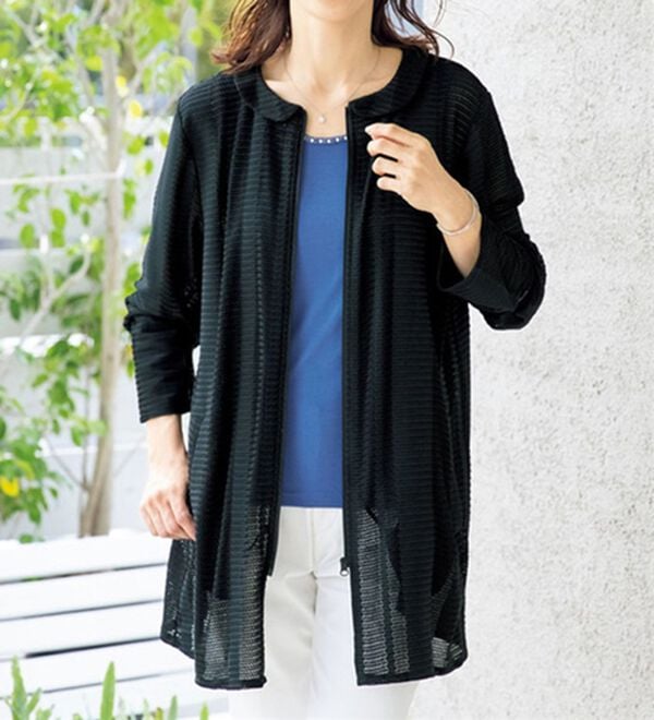 ルフラン（ルフラン）の「風が通る涼やかジャケット（その他ジャケット）」｜黒