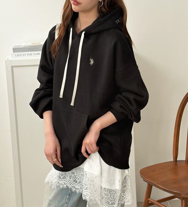 GeeRA（ジーラ）の「【U.S. POLO ASSN.】選べる２丈！フード刺繍裏起毛パーカー（パーカー）」｜詳細画像