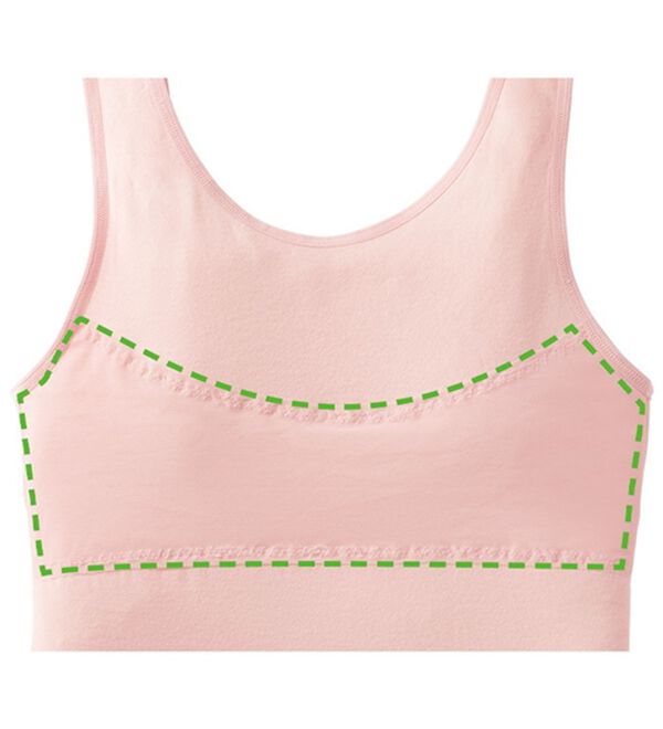 「【３色組】ノンワイヤーなのに綺麗見えカップ付インナー（肌着・インナーウェア）」｜詳細画像