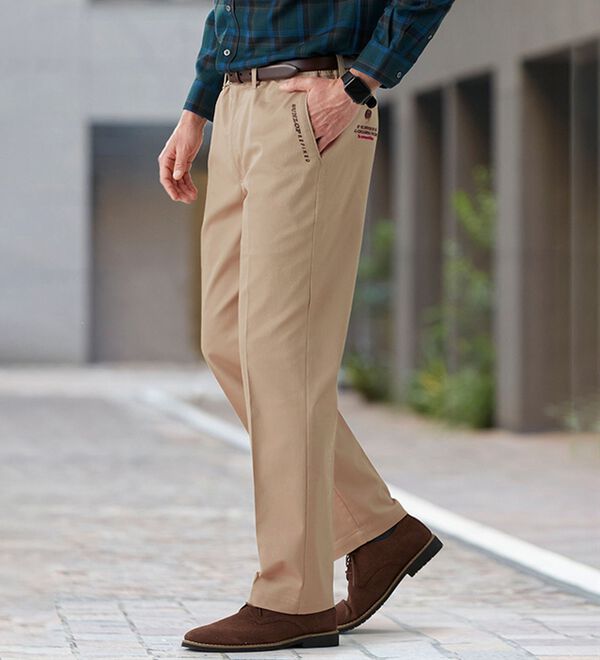 イレーブ　チノパンツ 3本組】＜ダンロップ・リファインド＞安心定番！裏起毛チノパンツ