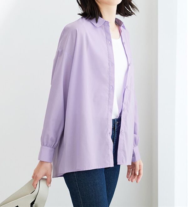 BELLUNA（ベルーナ）の「ベーシックデザインオーバーサイズシャツ（シャツ）」｜詳細画像
