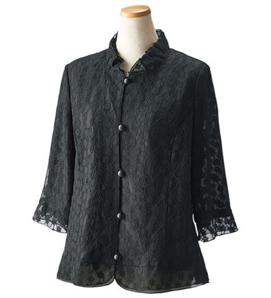 ルフラン（ルフラン）の「フォーマルレースブラウス（ブラックフォーマル（喪服・礼服））」
