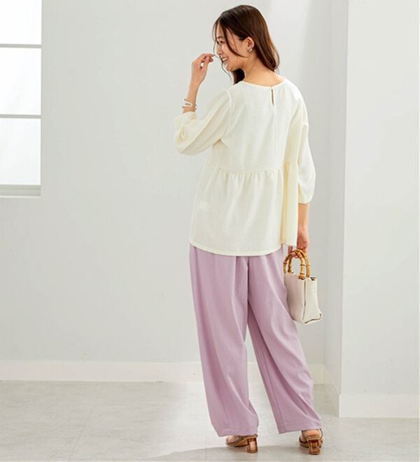 BELLUNA（ベルーナ）の「ジャカード素材ペプラムチュニック（チュニック）」｜詳細画像