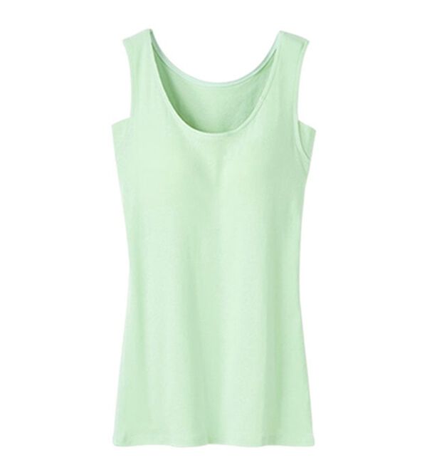 LAVIENNE（ラヴィエンヌ）の「＜さらりラボ＞カップ付タンクトップインナー（ブラトップ・カップ付きインナー）」｜ミント