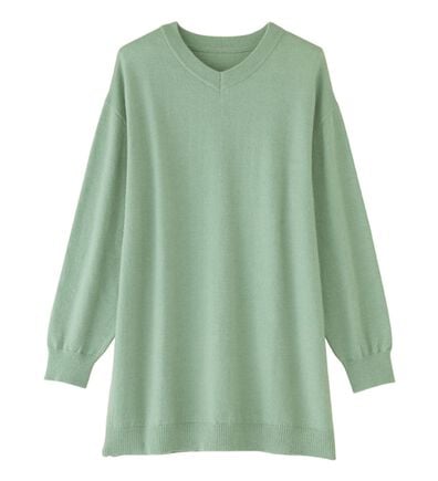 alotta（アロッタ）の「洗える！ゆるニットＶネックチュニック（チュニック）」
