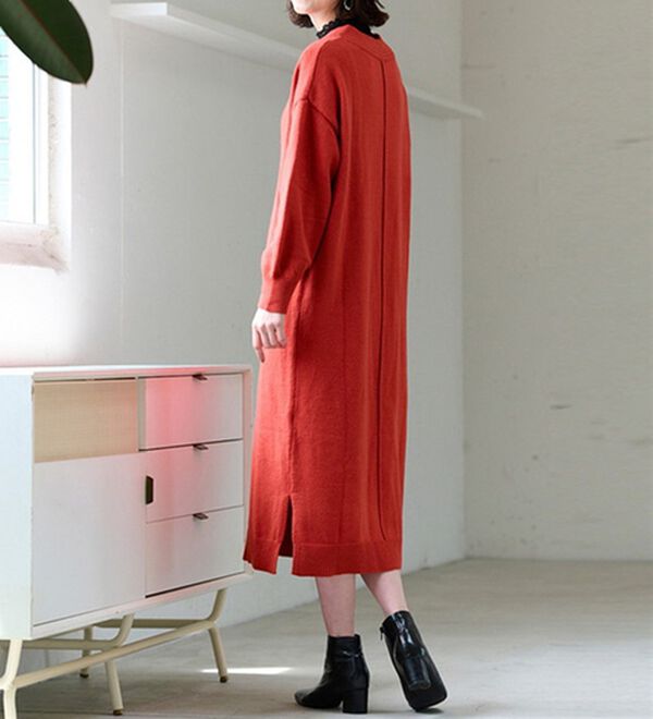 RANAN（ラナン）の「ディープキーネックニットワンピース（ニットワンピース）」｜詳細画像