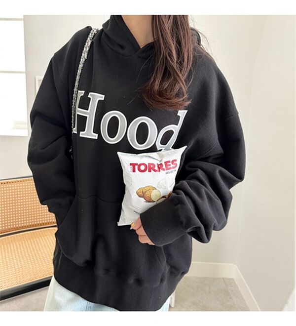 GeeRA（ジーラ）の「裏毛ロゴプリントパーカー（パーカー）」｜詳細画像