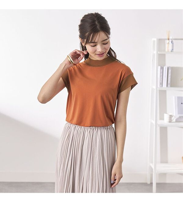 BELLUNA（ベルーナ）の「脱Ｔシャツ！チュールデザイントップス（カットソー）」｜詳細画像