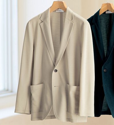 「＜ゴールデンベア＞鹿の子素材爽快ジャケット（メンズジャケット）」