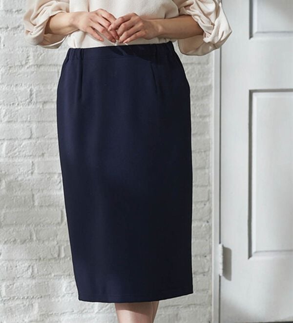 RANAN（ラナン）の「美ラインタイトスカート（ロングスカート）」｜ネイビー