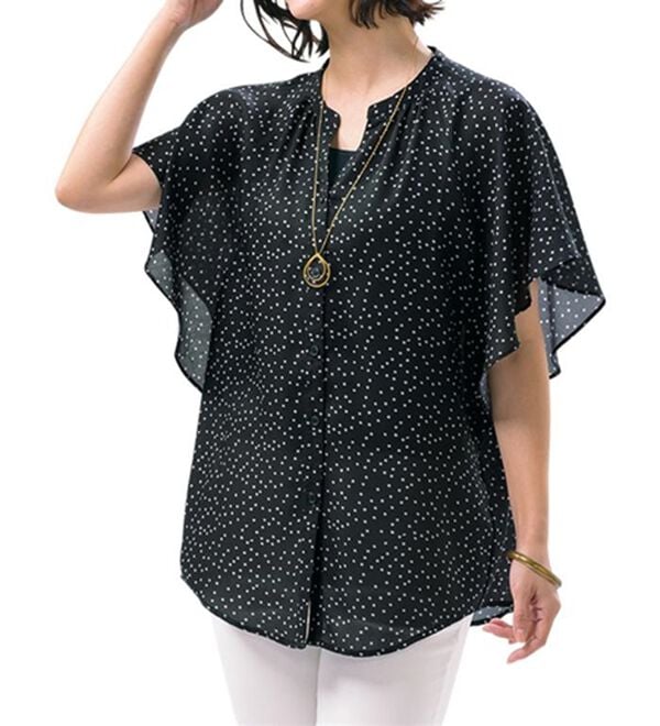 ルフラン（ルフラン）の「涼しい顔して二の腕カバー♪さらさらブラウス（ブラウス）」｜詳細画像