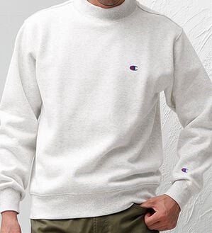 「＜チャンピオン＞モックネック裏起毛トレーナー（メンズトレーナー）」｜オートミール