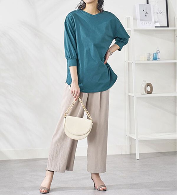 BELLUNA（ベルーナ）の「ひんやり！綿１００％キシリトールプリントチュニック（チュニック）」｜詳細画像